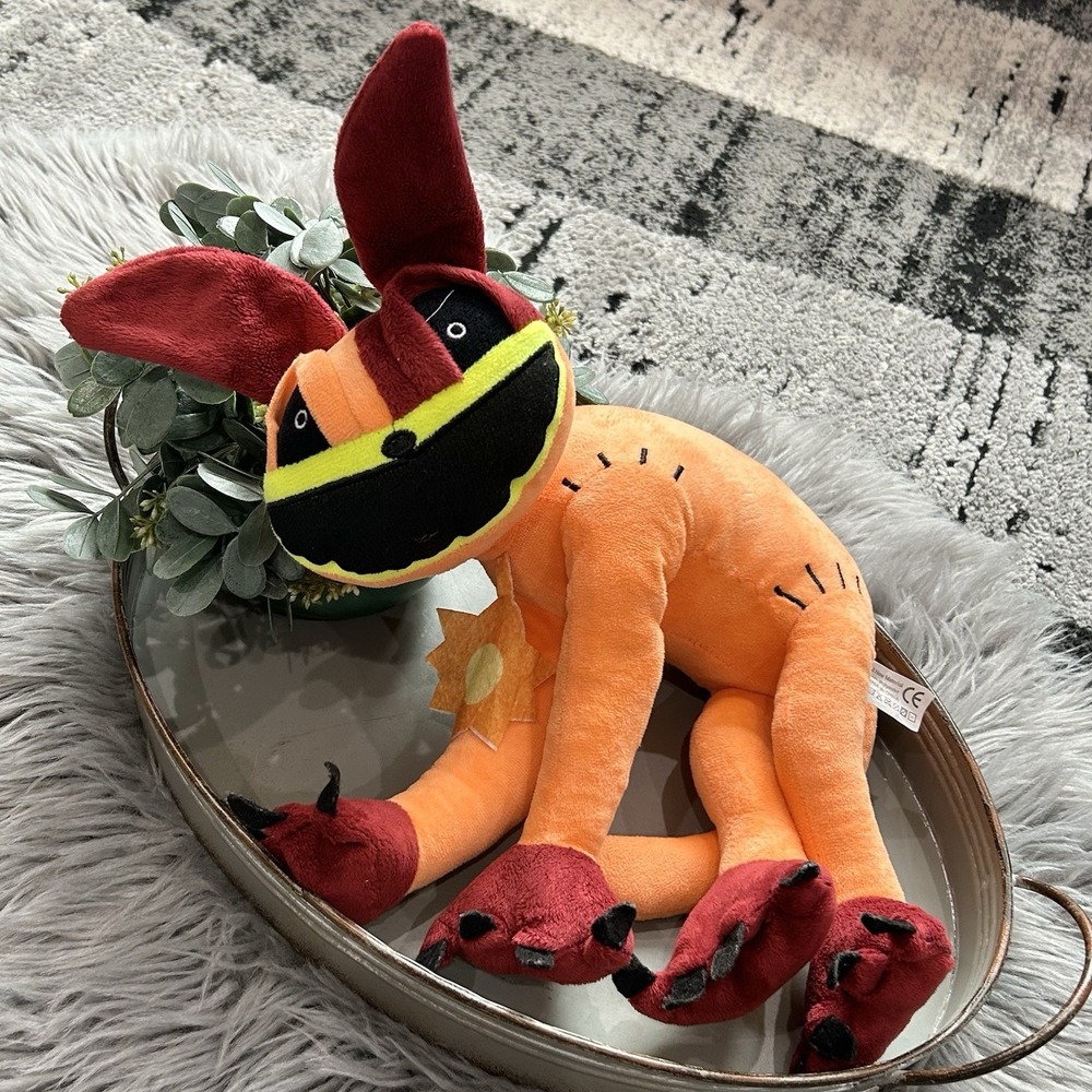 Monster Dog Cat Day Pillow, Dogday Pillow Stuffed Pillow for Gamers Orange Plush